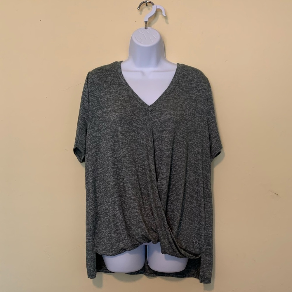 Calvin Klein Twist Front V Neck Knit T-shirt